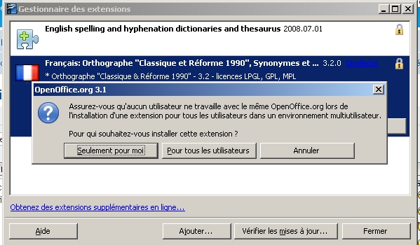 TÉLÉCHARGER CORRECTEUR GRAMMATICAL OPENOFFICE